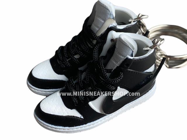 Mini sneaker keychain 3D Air Jordan 1 - Panda concept 2.0 - Sneakers Passion