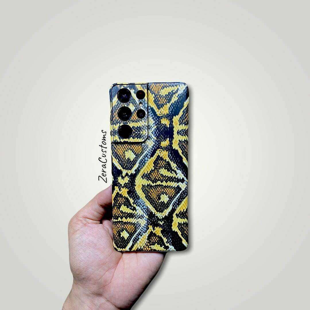 Yellow Snake Mobile Skin and Wrap - All Brands & Models - Sneakers Passion