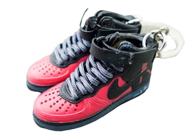 Mini sneaker keychain Air Force 1 Rasheed Wallace Black and Red - Sneakers Passion