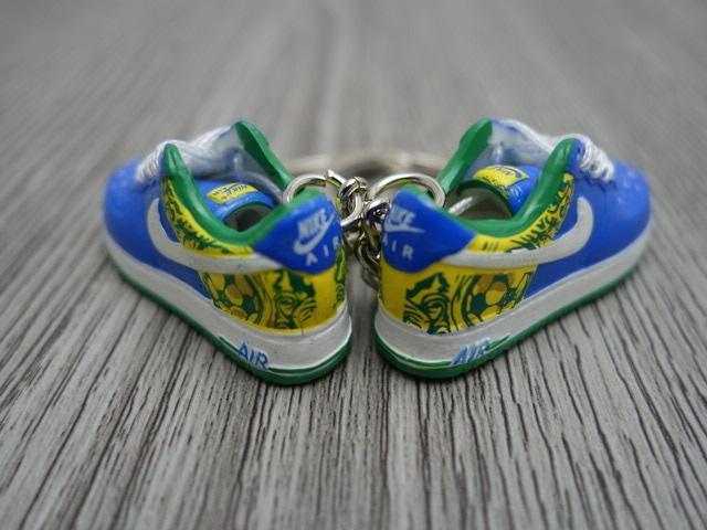 Mini Sneaker keyrings Nike Air Force - Brasil - Sneakers Passion