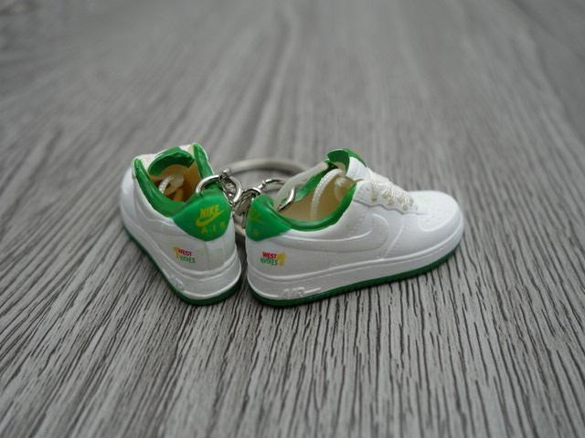 Mini Sneaker keychains 3D Nike Air Force - West Indies - Sneakers Passion