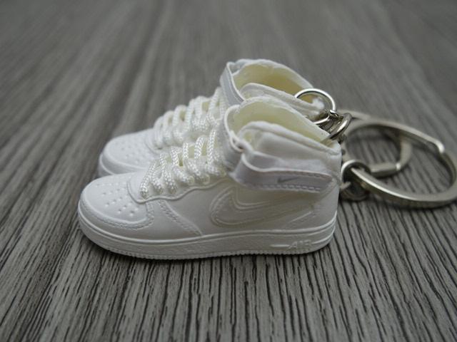 Mini Sneaker keyrings Nike Air Force High True White - Sneakers Passion