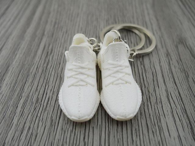 Mini Sneaker Keychains YZY White/ Red - Sneakers Passion