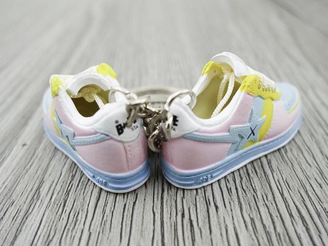 Mini 3D sneaker keychains BAPE - Pastel - Sneakers Passion
