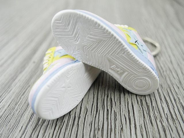 Mini 3D sneaker keychains BAPE - Pastel - Sneakers Passion