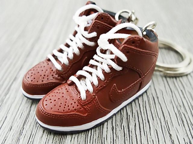 Mini Sneaker keychains Dunk Hi - Brown - Sneakers Passion