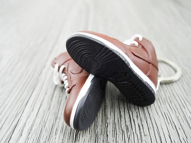 Mini Sneaker keychains Dunk Hi - Brown - Sneakers Passion