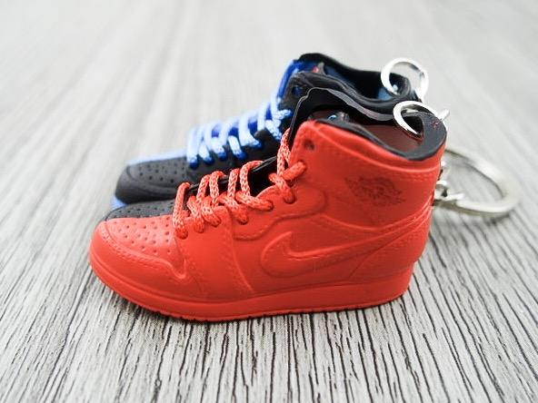 Mini sneaker keychain 3D Air Jordan 1 - Quai 54 Friends and Family HQ - Sneakers Passion
