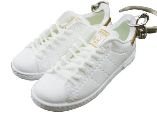 Mini 3D sneaker keychains Stan Smith White and Copper - Sneakers Passion