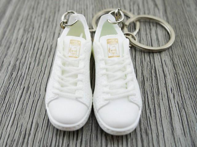 Mini 3D sneaker keychains Stan Smith White and Copper - Sneakers Passion