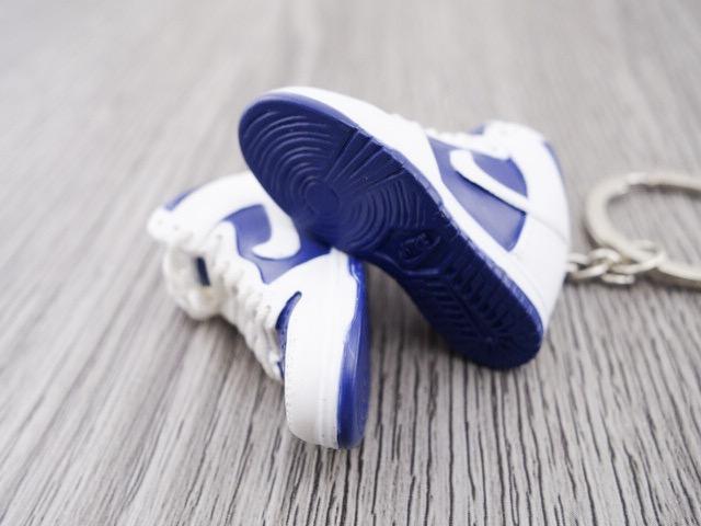 Mini sneaker keychain 3D Dunk - Navy White - Sneakers Passion