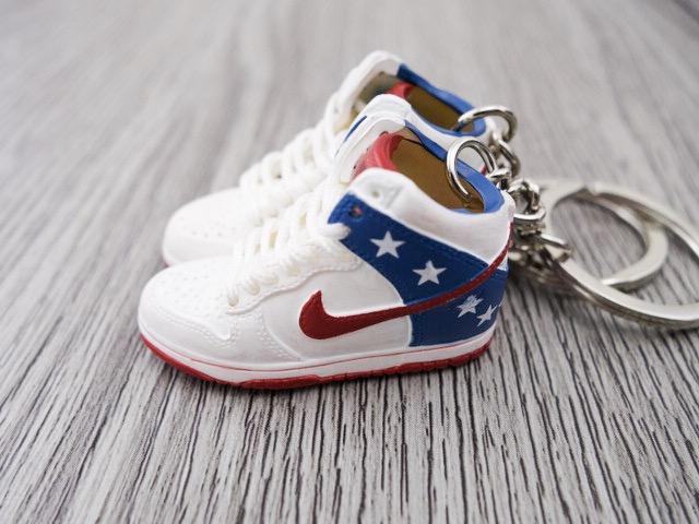Mini sneaker keychain 3D Dunk Hi - America - Sneakers Passion