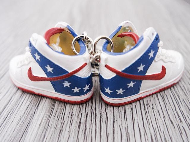 Mini sneaker keychain 3D Dunk Hi - America - Sneakers Passion