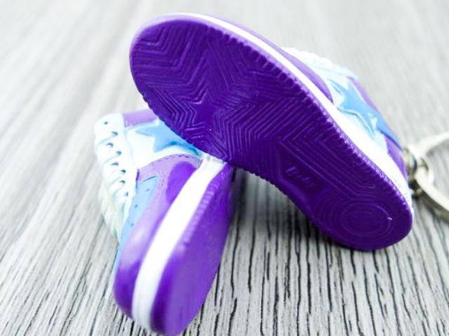 Mini 3D sneaker keychains BAPE Aqua - Sneakers Passion