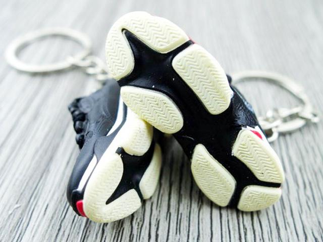 Mini Sneaker Keychains BLCGA Triple S - Black and Red - Sneakers Passion