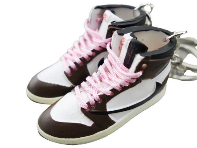Mini sneaker keychain 3D Air Jordan 1 x Travis Scott - Cactus Jack - Sneakers Passion