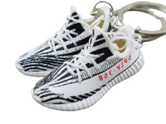 Mini Sneaker Keychains YZY - Zebra - Sneakers Passion