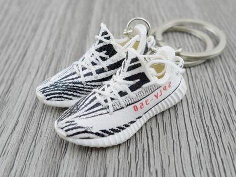 Mini Sneaker Keychains YZY - Zebra - Sneakers Passion