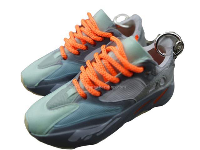 Mini Sneaker Keychains YZY 700 - Inertia with orange laces - Sneakers Passion