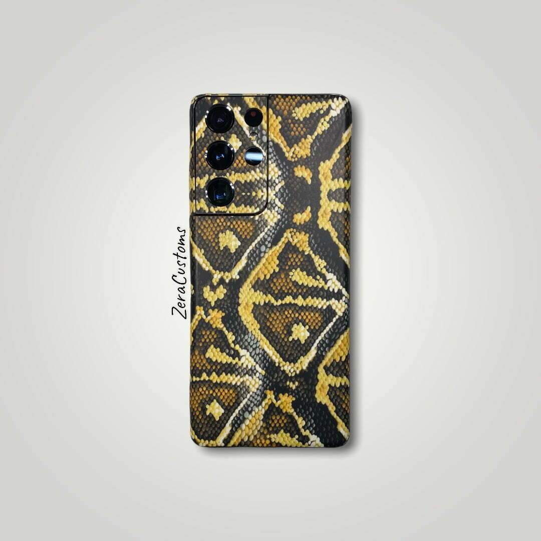 Yellow Snake Mobile Skin and Wrap - All Brands & Models - Sneakers Passion