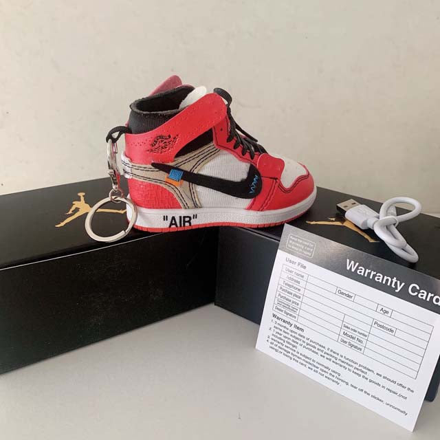 NEW Sneaker Power Bank - OFF-WHITE x AJ1 - Red - Sneakers Passion