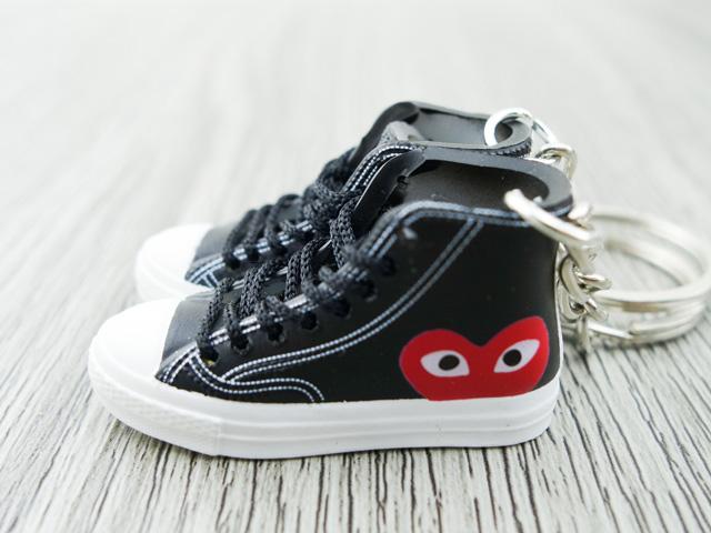 Mini sneaker keychain 3D Converse CDG- BLACK - Sneakers Passion