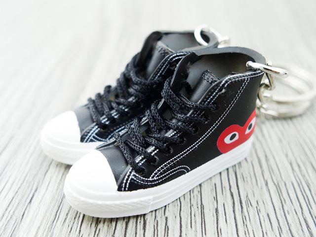 Mini sneaker keychain 3D Converse CDG- BLACK - Sneakers Passion