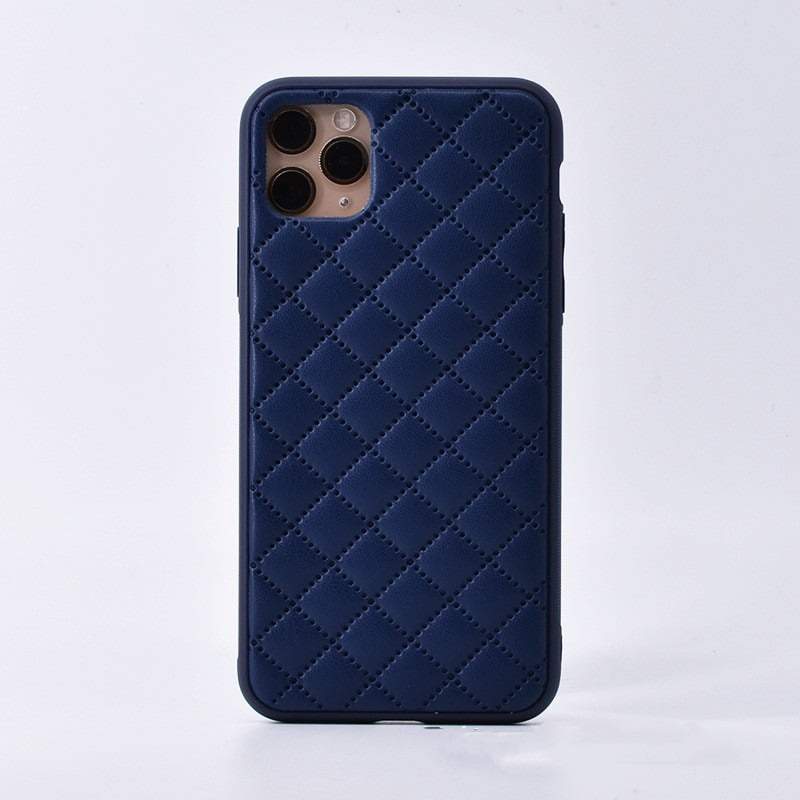 Leather Lattice Pattern iPhone Case - Sneakers Passion