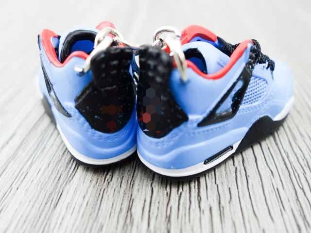 Mini sneaker keychain 3D AJ 4 x Travis - Cactus J - Sneakers Passion