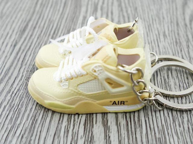 Mini sneaker keychain 3D AJ 4 x OW - Limited edition - Sneakers Passion