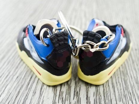 Mini sneaker keychain 3D AJ 4 Union - Off Noir - Sneakers Passion