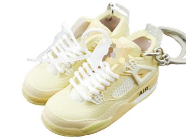 Mini sneaker keychain 3D AJ 4 x OW - Limited edition - Sneakers Passion