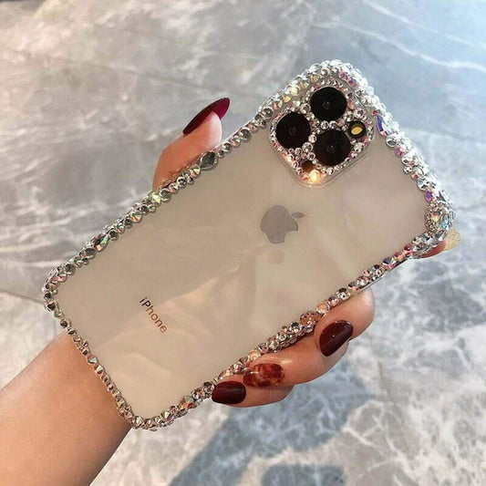 Bling Rhinestone Clear iPhone Case - Sneakers Passion