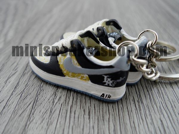 mini sneaker keychains Air Force One Mr Cartoon x Nike - Sneakers Passion