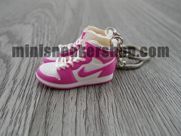 Mini sneaker keychain 3D Air Jordan 1 Pink - Sneakers Passion