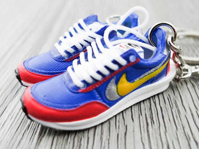 Mini 3D sneaker keychains Waffle x SACAI - Blue Multi - Sneakers Passion