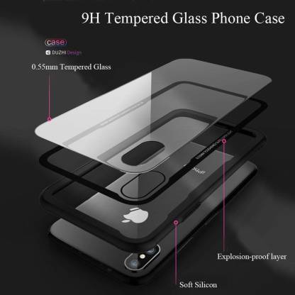 Protective Tempered Glass Back Case Cover for iPhone X - Sneakers Passion