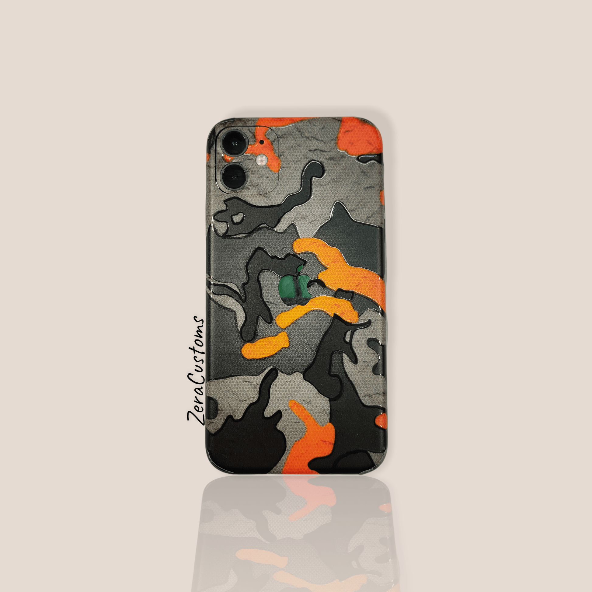 3D Orange Camo Mobile Skin and Wrap - All Brands & Models - Sneakers Passion