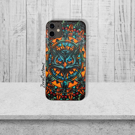 3D Engraved Owl Mobile Skin and Wrap - All Brands & Models - Sneakers Passion