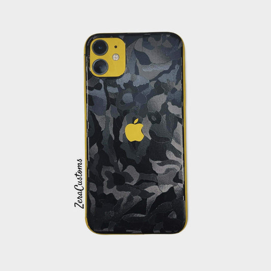 Black Yellow Camo Mobile Skin and Wrap - All Brands & Models - Sneakers Passion