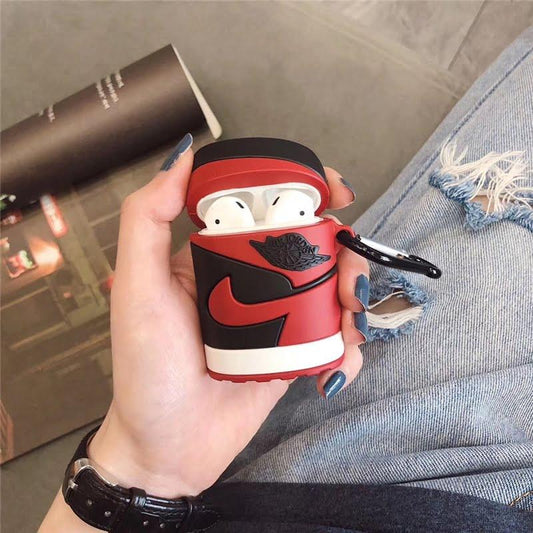 AJ 1 'Banned' 'Shadow' Shaped Airpods Case - Sneakers Passion