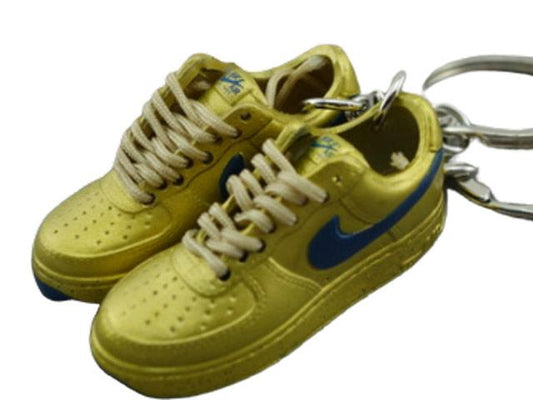 mini 3D sneaker keychains Air Force 1 low - Gold - Sneakers Passion