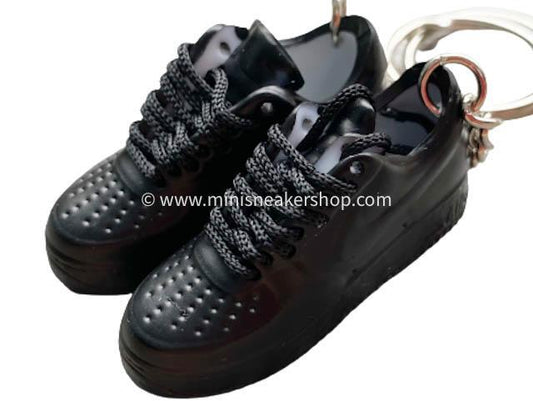Mini 3D sneaker keychains Air Force 1 Black - Sneakers Passion