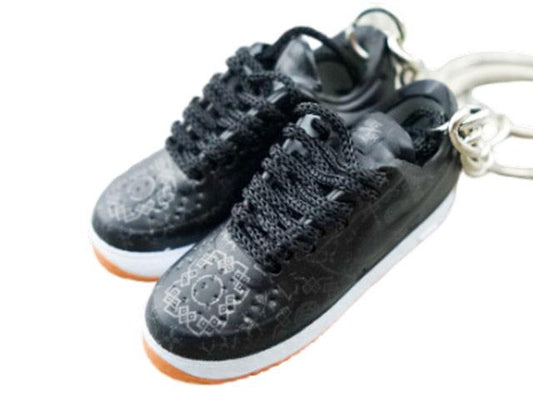 Mini 3D sneaker keychains Air Force 1 x CLOT - Black Gum - Sneakers Passion