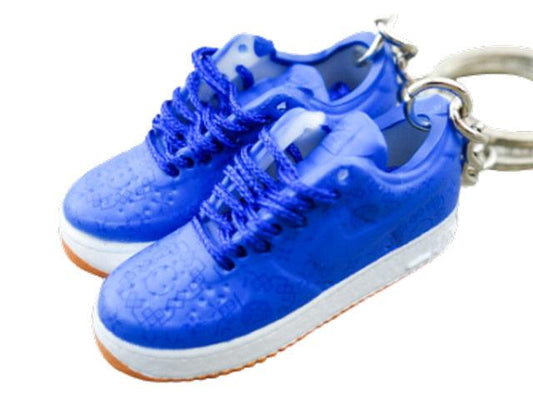 Mini 3D sneaker keychains Air Force 1 x CLOT - Blue - Sneakers Passion