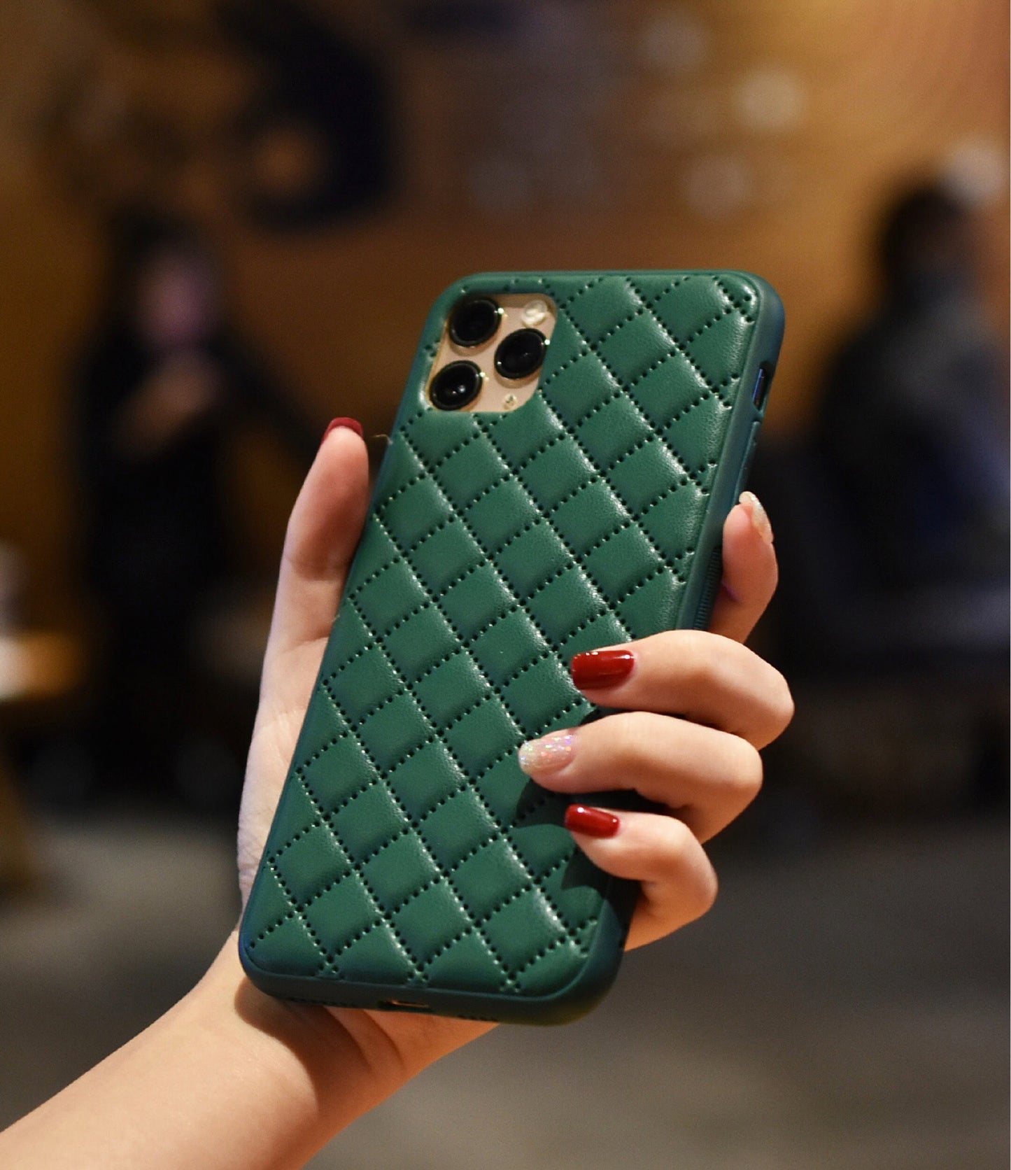 Leather Lattice Pattern iPhone Case - Sneakers Passion