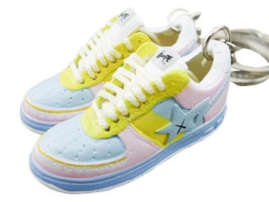 Mini 3D sneaker keychains BAPE - Pastel - Sneakers Passion