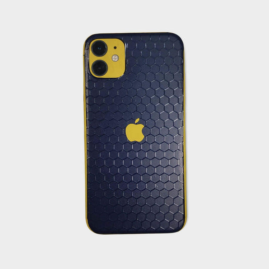 Blue Yellow Honeycomb Mobile Skin and Wrap - All Brands & Models - Sneakers Passion