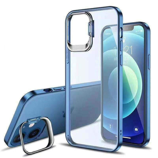 Camera Holder Electroplated Transparent iPhone Case - Sneakers Passion