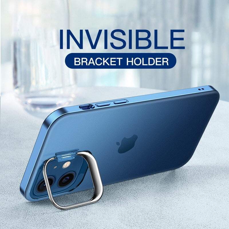 Camera Holder Electroplated Transparent iPhone Case - Sneakers Passion